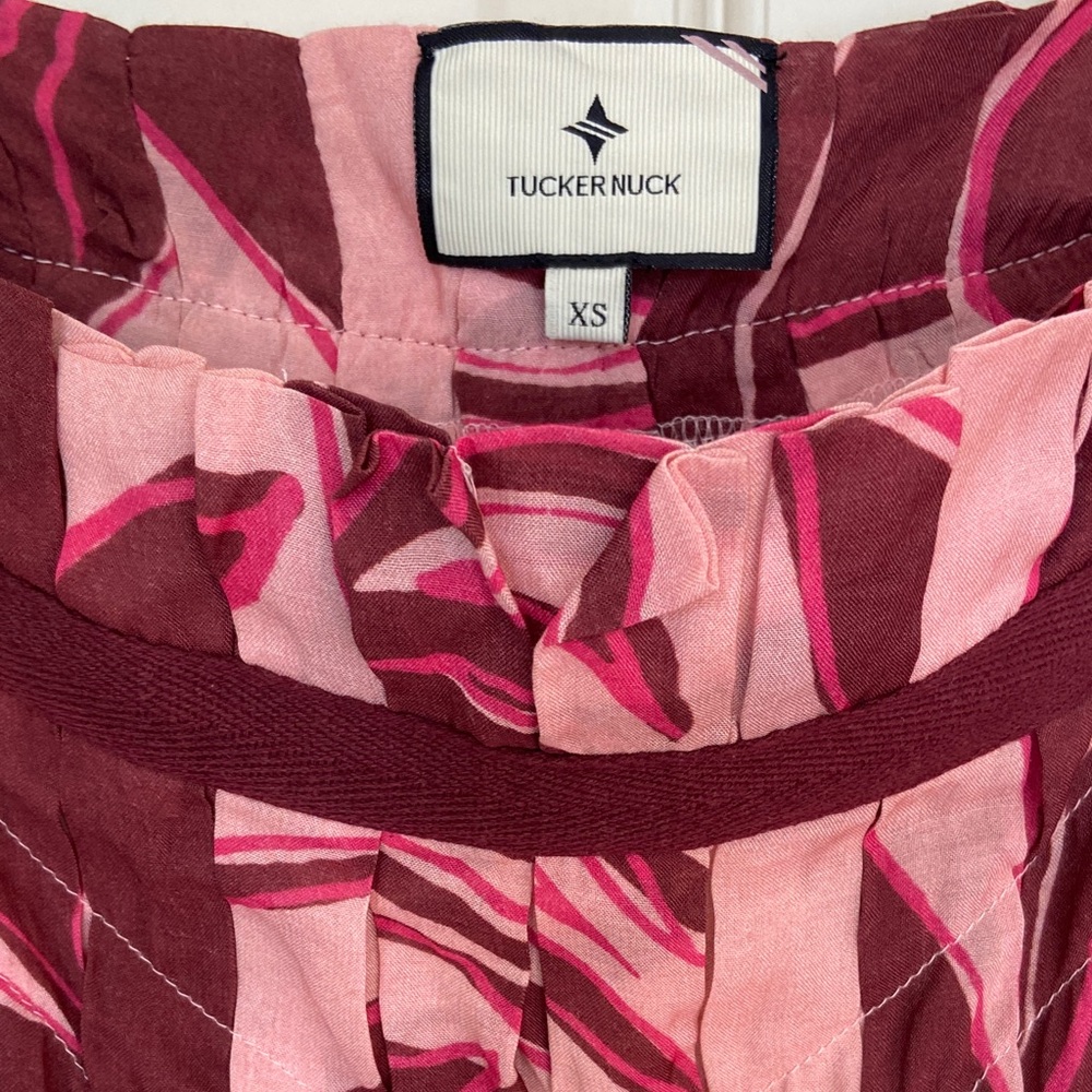 Tuckernuck Pink and Burgundy Patterned Maxi Dress